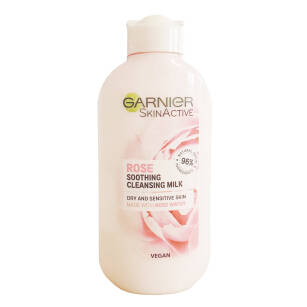 Garnier SkinActive Rose Beruhigende Reinigungsmilch für trockene und empfindliche Haut 200 ml