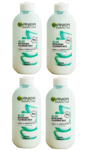4 x Garnier SkinActive Aloe Erfrischende Reinigungsmilch 200 ml