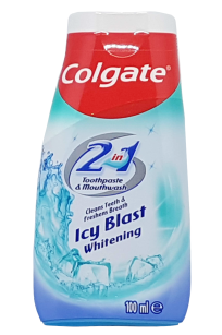 Colgate Icy Blast 2 in 1 aufhellende Zahnpasta und Mundwasser 100 ml