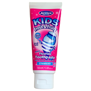 Beauty Formulas Active Oral Care Zahnpasta für Kinder mit Fluorid, Erdbeergeschmack 100 ml