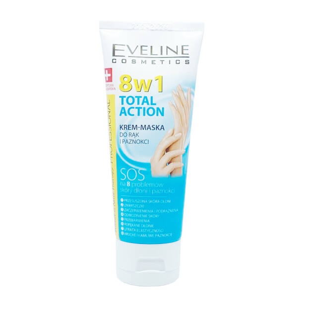 Eveline 8in1 Total Action Creme-Maske für Hände und Nägel 75 ml