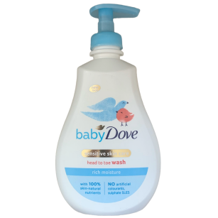 Dove Baby Feuchtigkeitsspendendes Duschgel für Kinder, reichhaltige Feuchtigkeit 400 ml